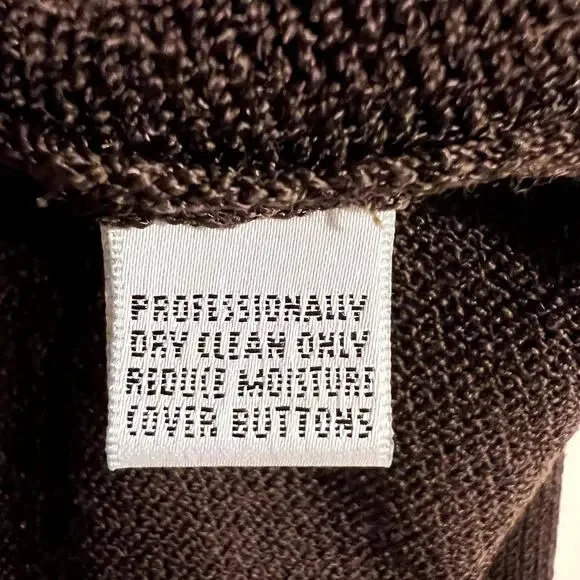 St. John Collection brown knitted cardigan size 2 D1
